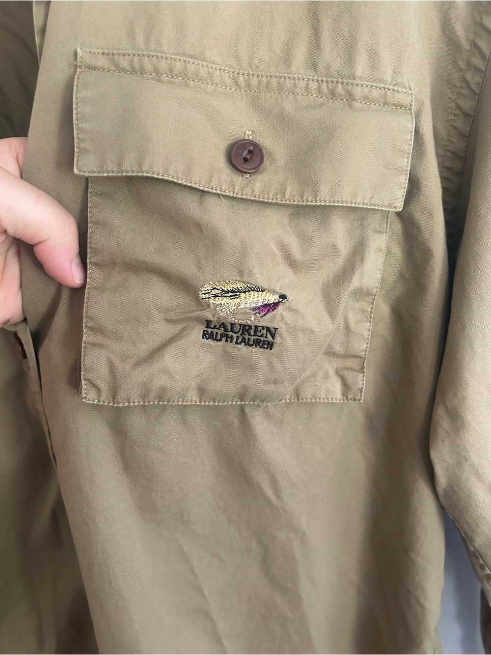 Vintage Ralph Lauren Outdoor / Fly-Fishing Utility Button-Down Shirt - Picture 2 of 6